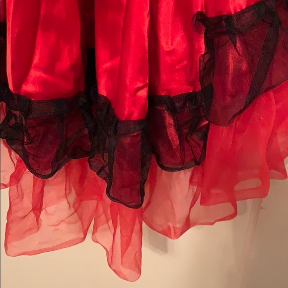 LEG AVENUE RED CAN CAN CORSET DRESS HALLOWEEN COSTUME - Picture 9 of 9